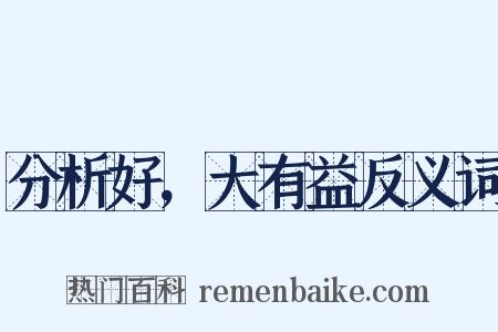 分析好，大有益反义词是什么意思的图片